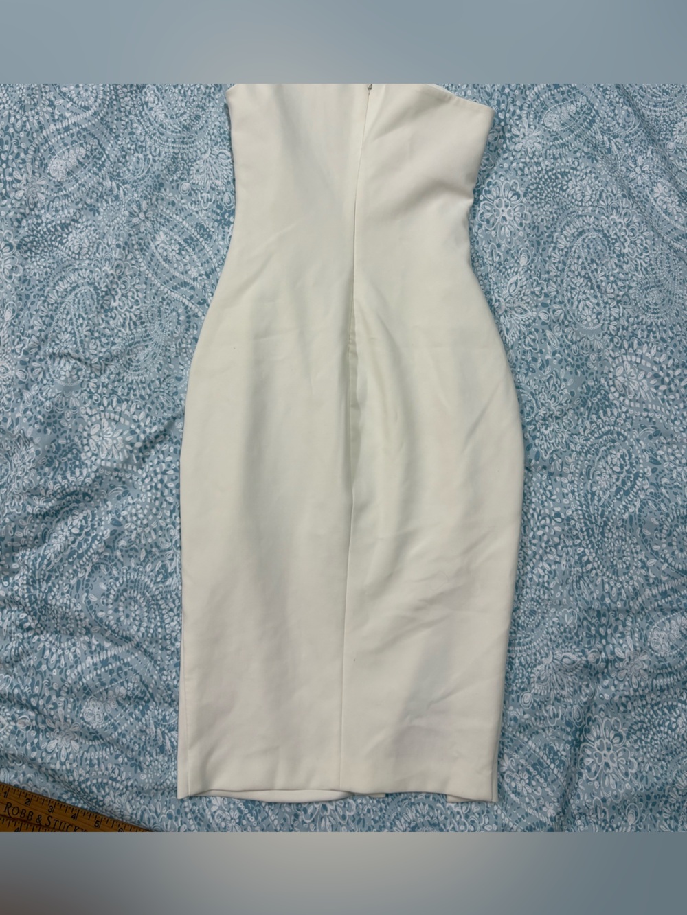 Likely One-Shoulder Cream Midi Dress with Side Slit - Picture 5 of 13